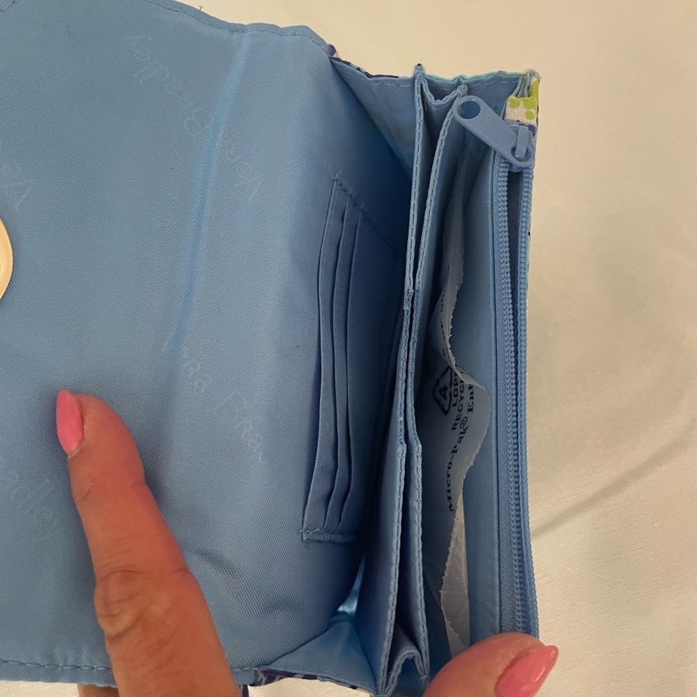 Vera Bradley Floral Wallet - Blue and Green - Picture 4 of 5